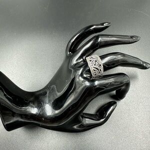 Vintage Sterling Silver Openwork Marcasite Ring Sz 6.5